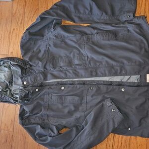 REI MULTI-POCKET GRAY JACKET sz M